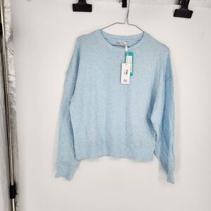 Travis Mathew Women's XS Light Blue Cloud Terry‎ Crewneck Sweater NWT